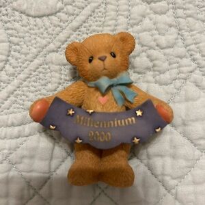 Vintage like new collectable Cherished Teddies Millennium Avon Figure 2000
